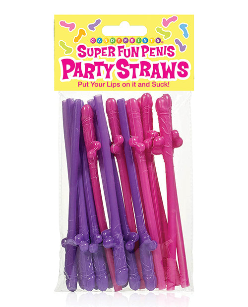 Little Genie CP.1057 Penis Party Straws, 8-Count, 8-Inch