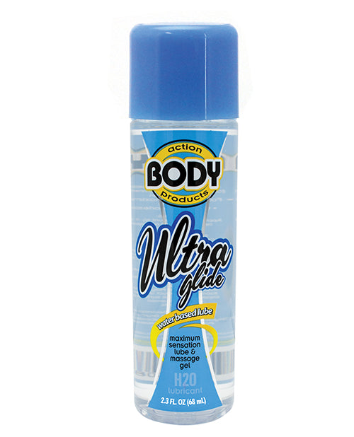 Body Action BAU20 Ultra Glide Water Based Lubricant, 2.3 oz, Unscented