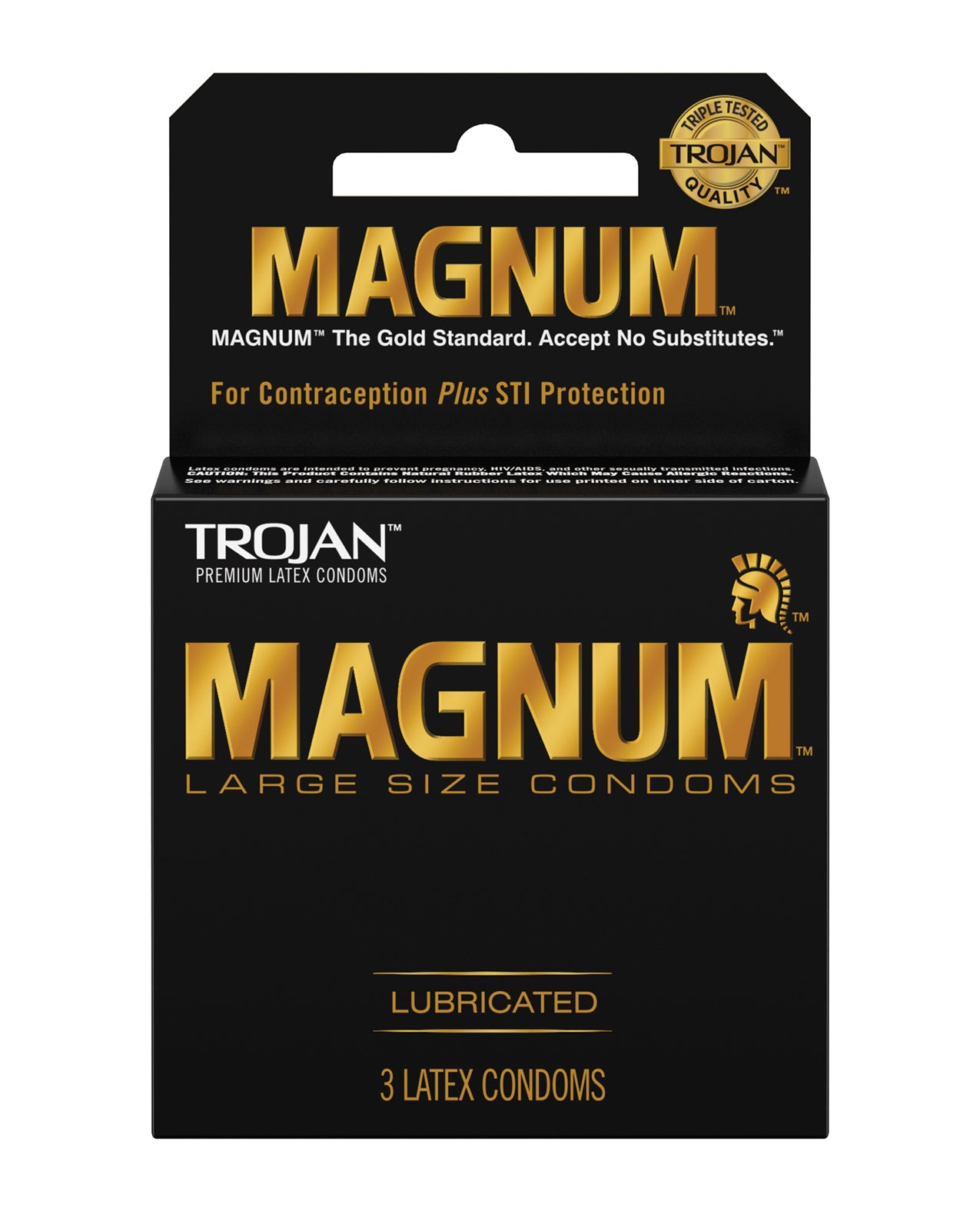 Paradise Marketing 64203 Trojan Magnum Large Size Condoms, Latex, 3 Count