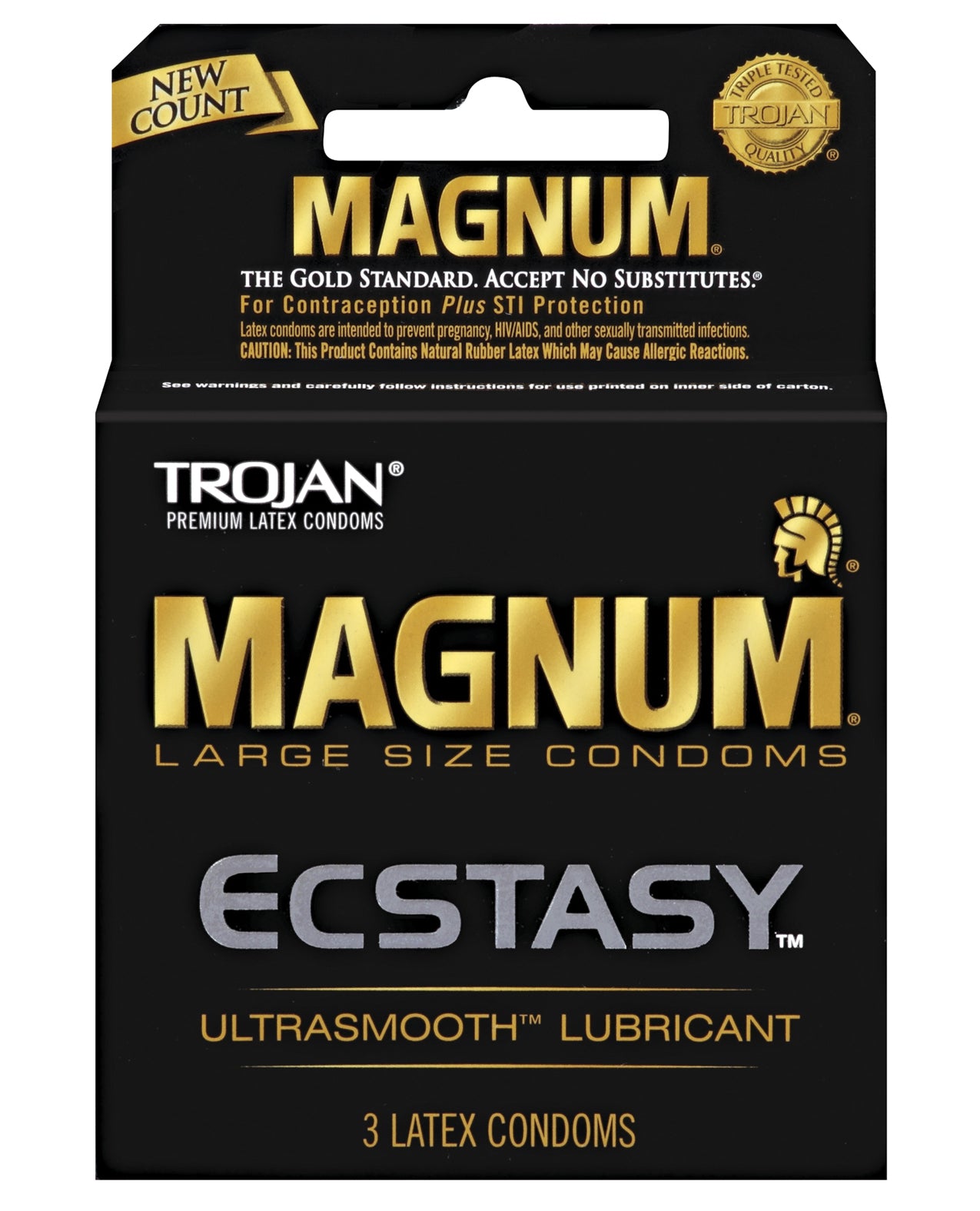 Trojan 64720 Magnum Ecstasy Condoms, Large Size