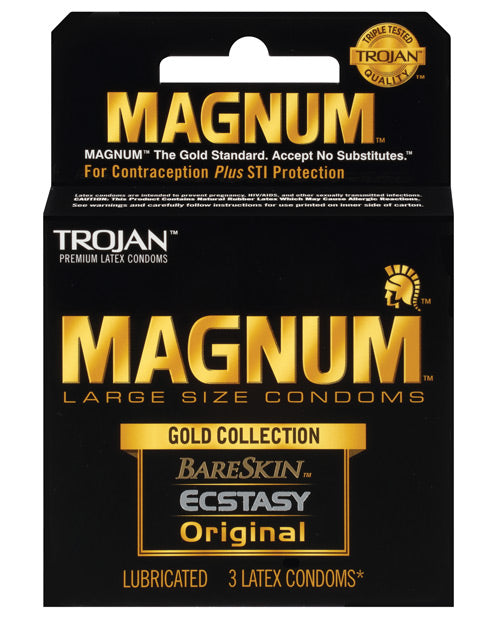 Paradise Marketing 01987 Trojan Magnum Gold Collection Assortment, 3 Condoms