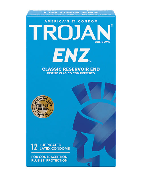 Paradise Marketing 93752 Trojan Enz Lubricated Condoms, Latex, Box of 12