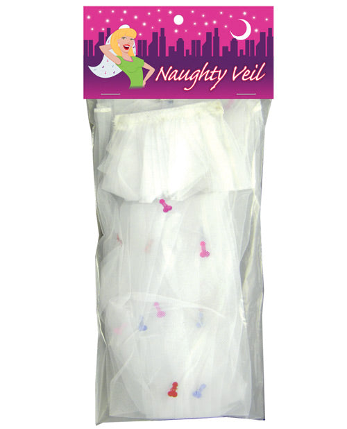 Kheper Games NV.S35 Naughty Veil, White Hair Clip Party Accessory