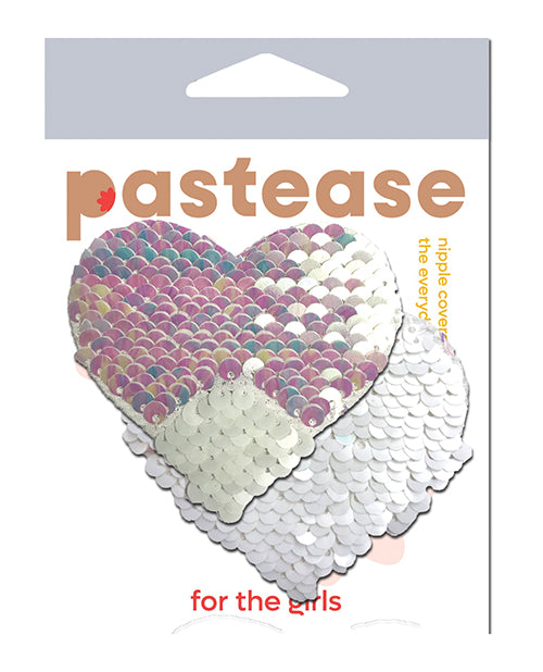 Pastease HRT-SQ-PLWT Color Changing Heart Applique, Pearl White