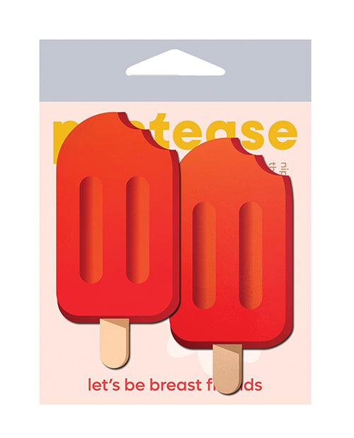Pastease APOP-RD Popsicle Ice Pop Nipple Pasties, Cherry Red, 1.7 x 3.6 in