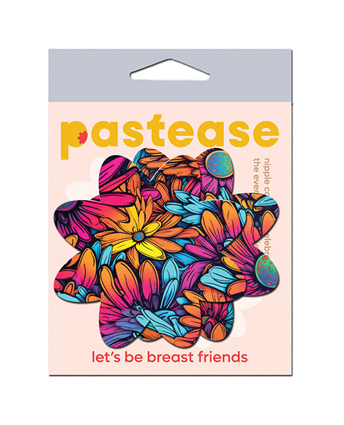 Pastease PFLR-NFLR Neon Flowers Petal Breast Pasties, Multi-Color 3x3