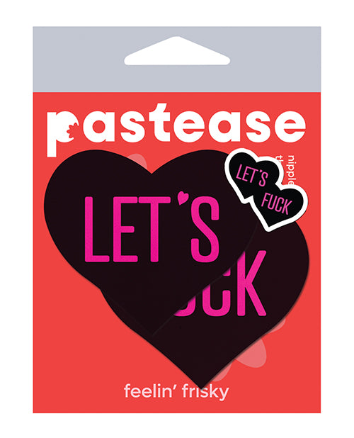 Pastease HRT-FUK Let's Fuck Hearts, Black One Size