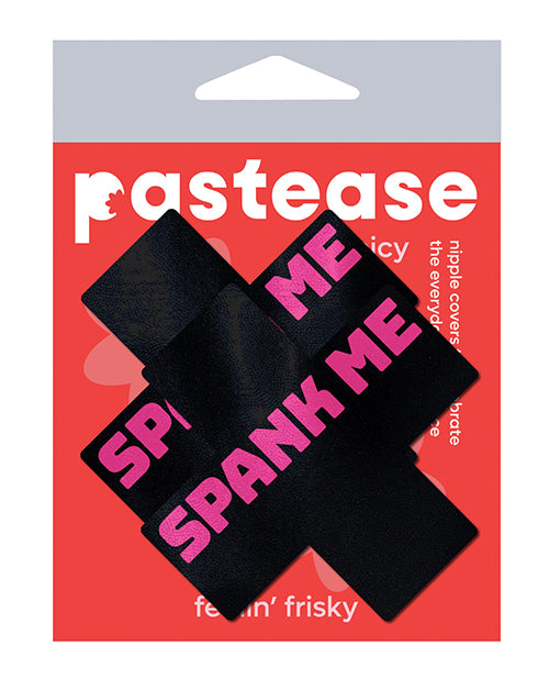 Pastease Spank Me Plus Nipple Pasties, Black/Pink - One Size