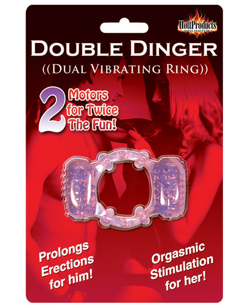 Hott Products HP-2168 Humm Dinger-Double Dinger, Purple Vibrating Jelly