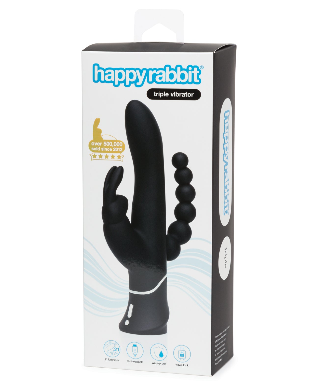 Lovehoney LTD 71506 Happy Rabbit Triple Curve, 21 Vibration Modes, Waterproof