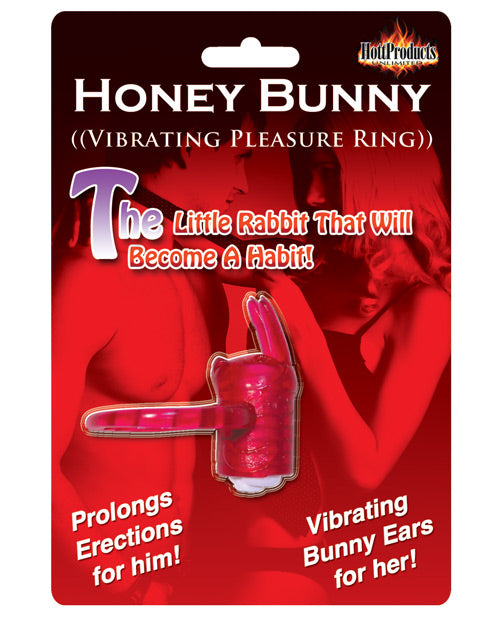 Hott Products HP-2272 Horny Honey Bunny Vibrating Ring, Magenta Jelly