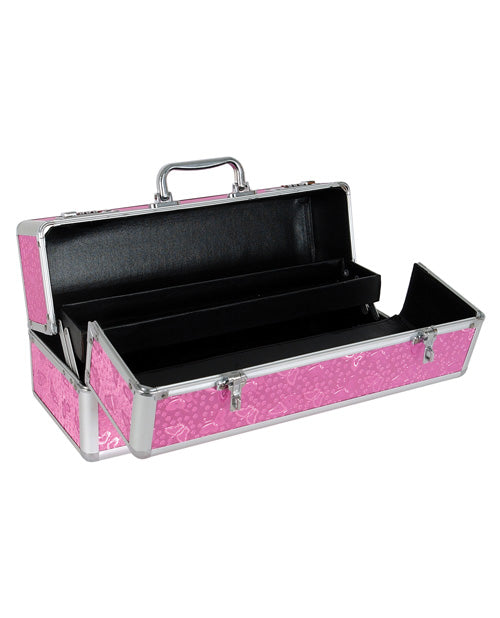 B.M.S. Enterprises 098-16 Lockable Vibrator Case, Pink, Metal Reinforced, 15"