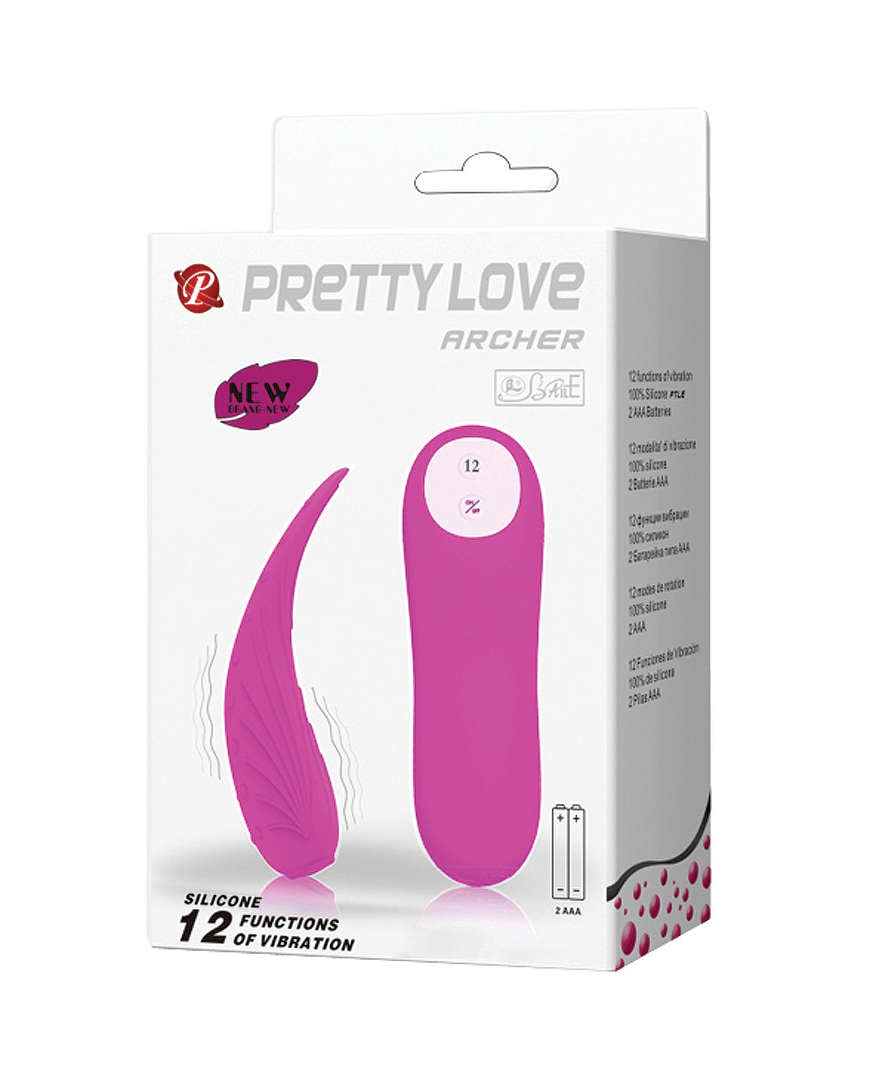 Pretty Love BI-014322 Archer Vibrator, 12 Vibration Speeds, Silicone