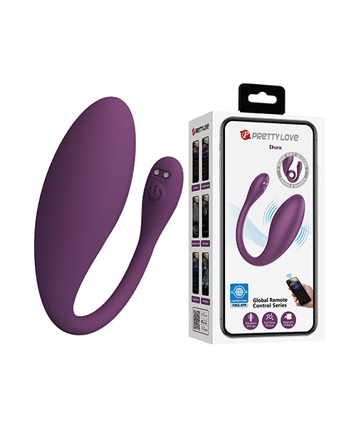Pretty Love Dora App-Enabled Rechargeable Couple's Vibrator, Purple