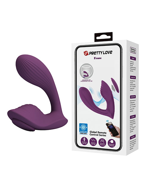 Pretty Love Franz Magnetic Panty Vibe, Dual Motor Silicone, Purple
