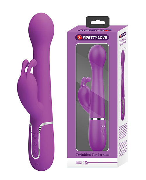 Pretty Love Twinkled Tenderness Dejon Thrusting Rabbit, Fuchsia, 1-Year Warranty