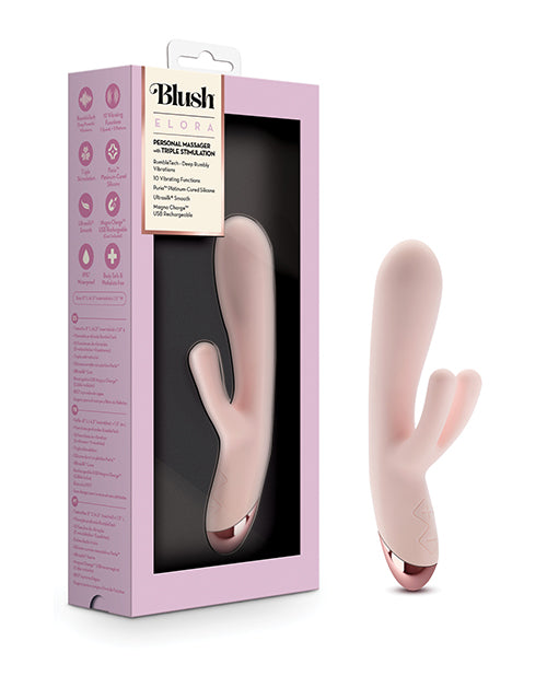 Blush novelties Elora Rabbit Vibrator, Pink, 10 Modes, IPX7
