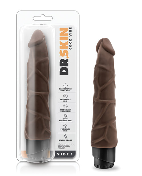 Blush Novelties BL-10076 Dr. Skin Cock Vibe, 9" Vibrating Dildo