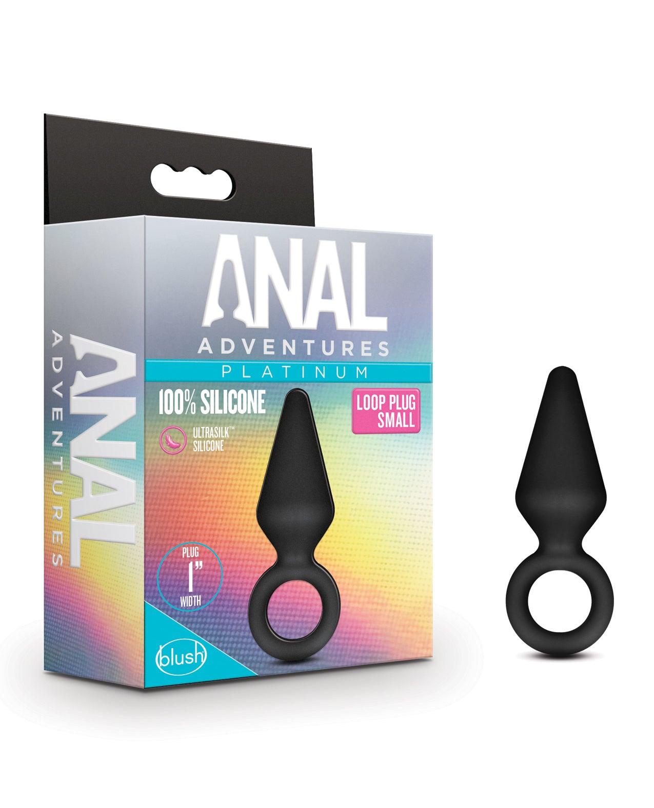 Blush Novelties BL-10785 Small Loop Plug, 3 Inch Black Silicone