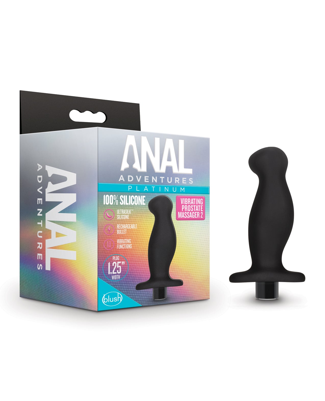 Blush Novelties BL-11625 Anal Adventures Vibrating Massager, 10-Function, Black