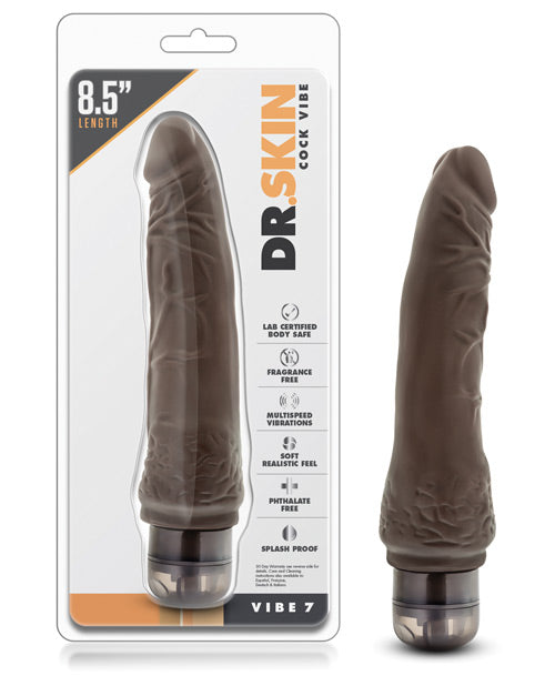 Blush Novelties BL-15326 Dr. Skin Vibe 7, 8.5-inch Vibrating Dildo