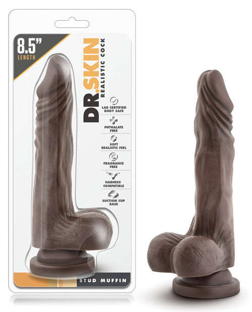 Blush Novelties BL-15396 Dr. Skin Stud Muffin Realistic Cock, 8.5" L