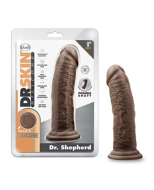 Blush Dr. Skin Silicone Dr. Shepherd Dildo, 8" – Ultra-Soft Platinum-Cured