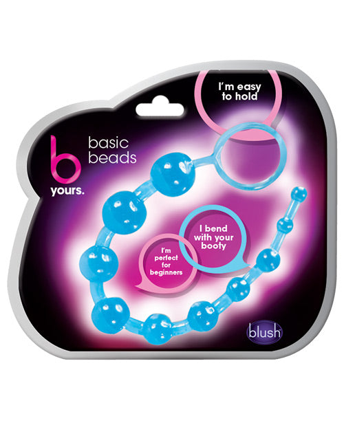 Blush Novelties BL-23162 Basic Anal Beads, Blue Jelly Beaded