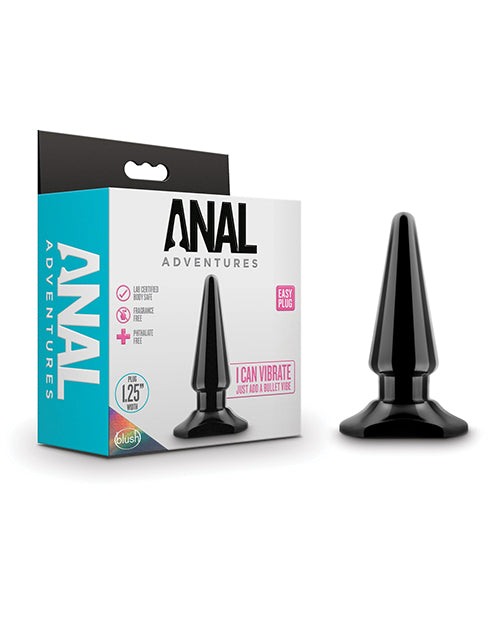 Blush Novelties BL-24125 Easy Plug, Black PVC Tapered Shape