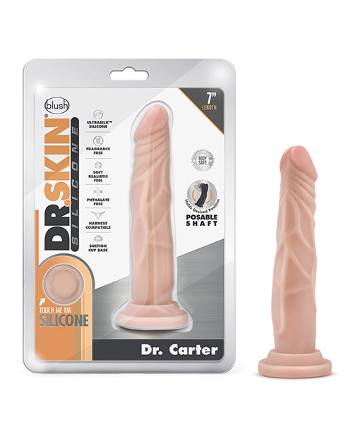Blush Novelties BL-26523 Dr. Carter 7.5" Dildo, Ivory Silicone