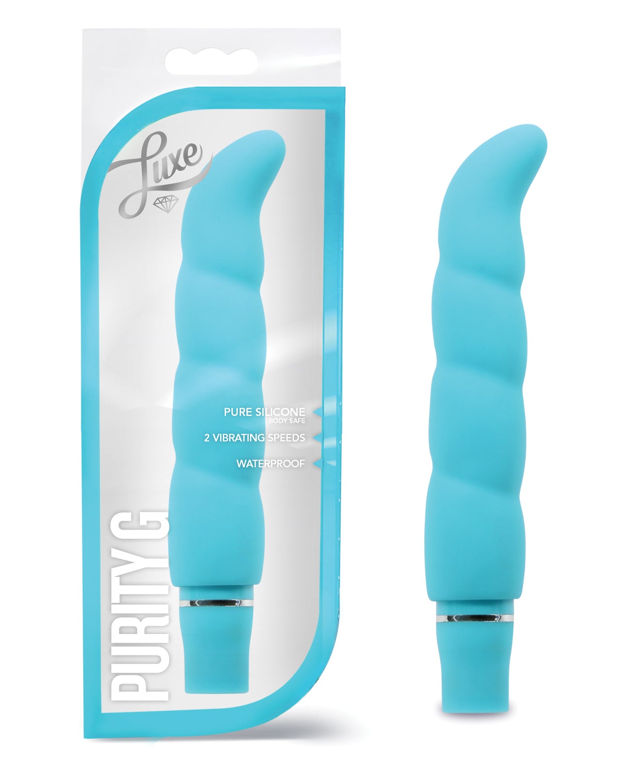 Blush Novelties BL-30512 Purity G Silicone Vibrator, Aqua
