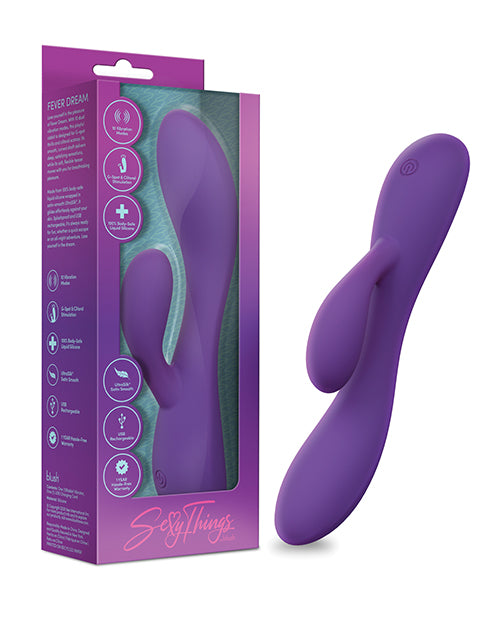 Blush Novelties Fever Dream Rabbit Vibrator, 10 Dual Modes, Lavender