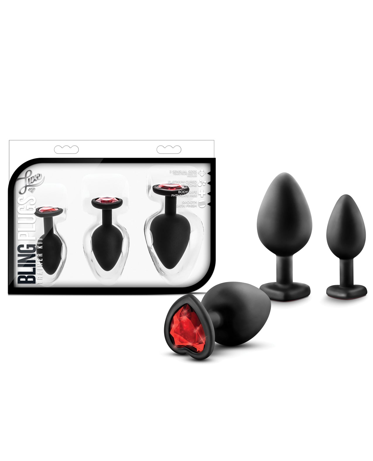 Blush Novelties BL-395825 Luxe Bling Plugs Training Kit, Black