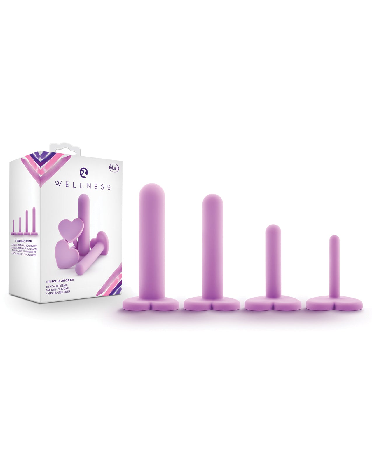 Blush Wellness Dilator Kit, UltraSilk® Platinum-Cured Silicone – 4-Piece Set