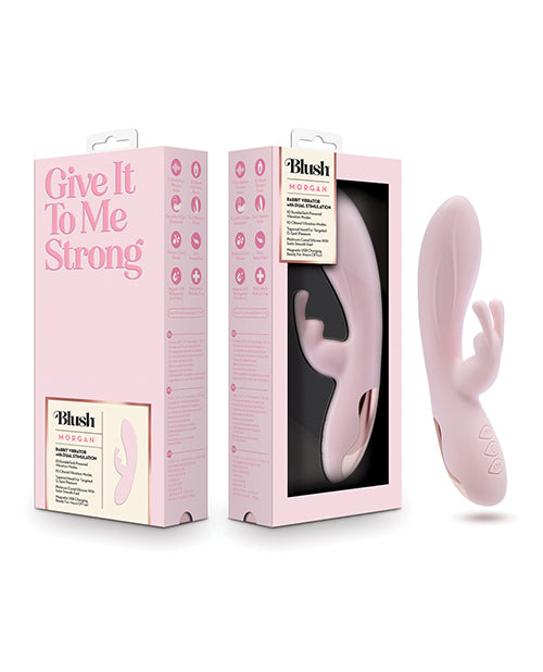 Blush Morgan Rabbit Vibrator, Pink, Dual Stimulation