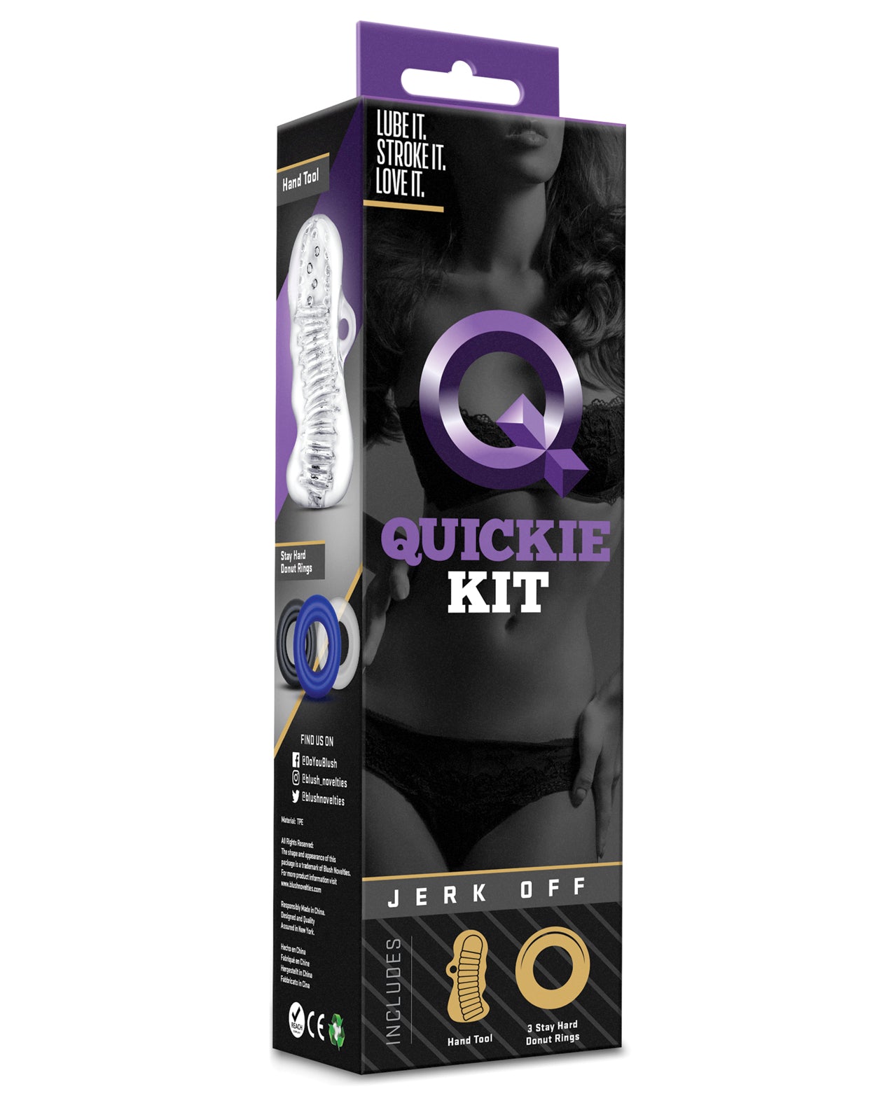 Blush Novelties BL-50139 Quickie Kit, Vibrating TPE Stroker