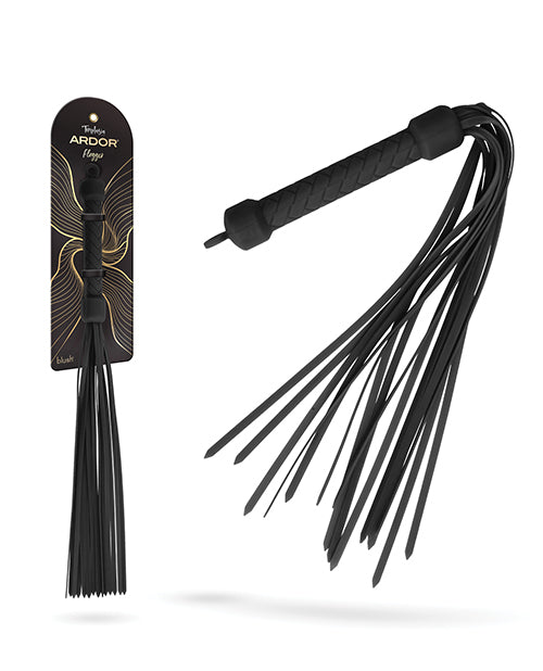 Blush Novelties BL-55505 Ardor Flogger, Black Silicone Sensory Toy