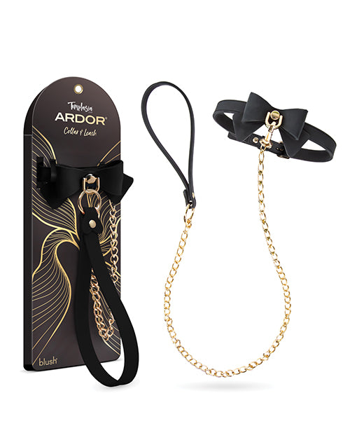 Blush Novelties BL-55545 Ardor Collar & Leash, Black, Silicone