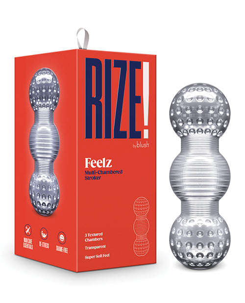 Blush Novelties BL-61309 Rize! Feelz, Clear TPE Textured Toy