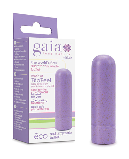 Blush Novelties BL-83901 Gaia Eco Rechargeable Bullet, Lilac, 10 Functions