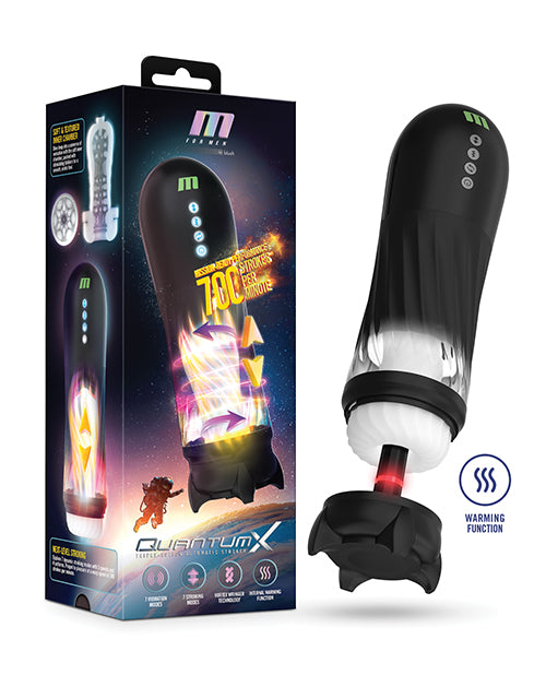Blush Novelties Quantum X Automatic Stroker, Black, USB-C Rechargeable