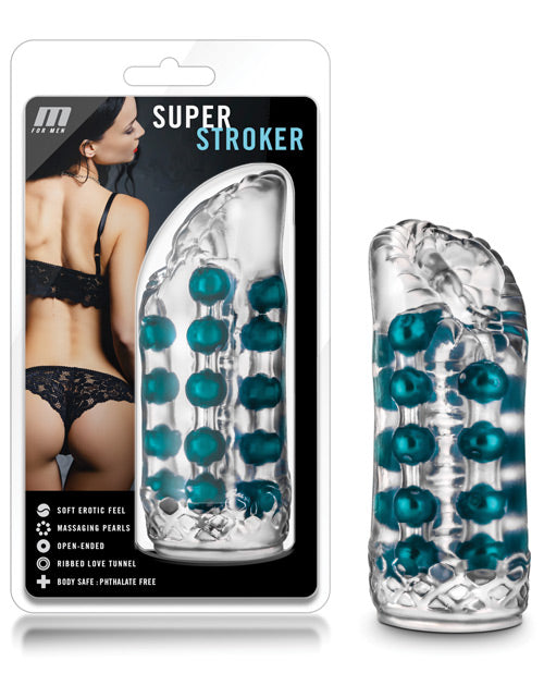 Blush Novelties BL-84412 Super Stroker, 5.5 Inch, Vibrating, Clear