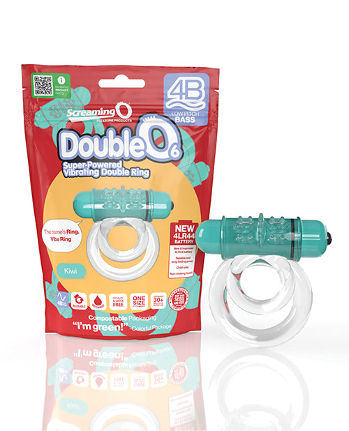 Screaming O 4BD6-KW 4B DoubleO 6 Vibrating Double Ring, Teal