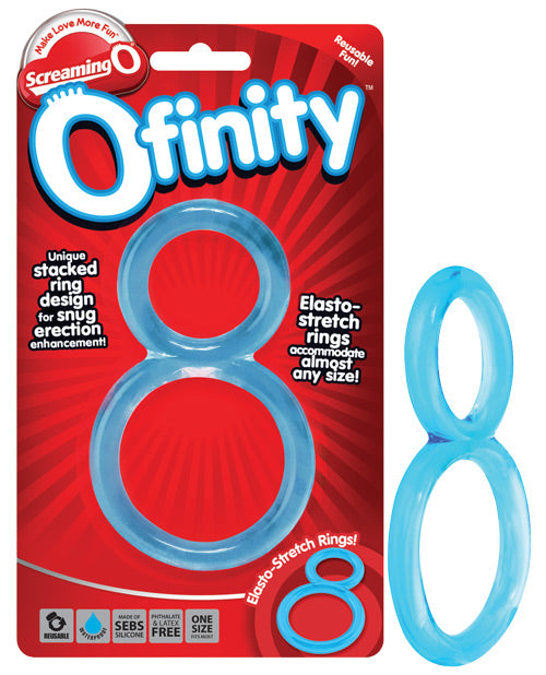 Screaming O OFY-BU Ofinity Double Erection Ring, Blue, Waterproof
