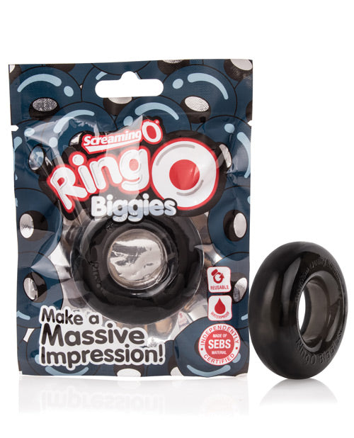 Screaming O RBG-BL RingO Biggies, Black Stretchy Cock Ring