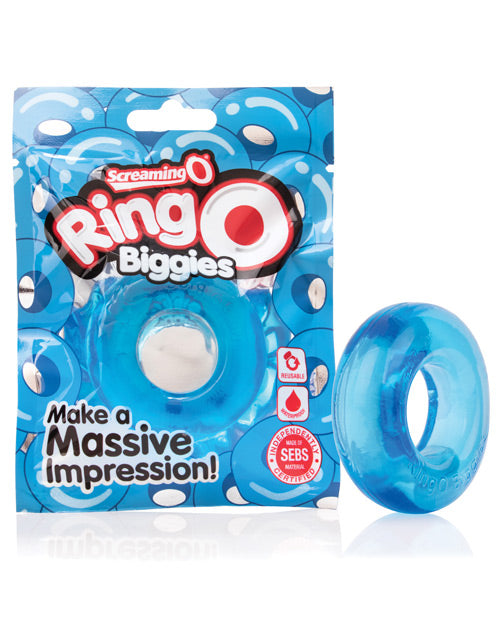 Screaming O RBG-BU RingO Biggies Cock Ring, Blue, Thicker Fit