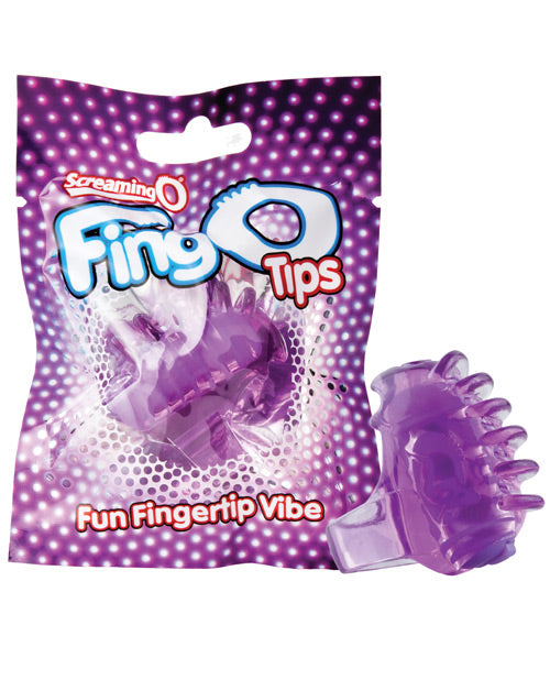 Screaming O TIP-PU FingO Tips, Purple Vibrating Mini Massager