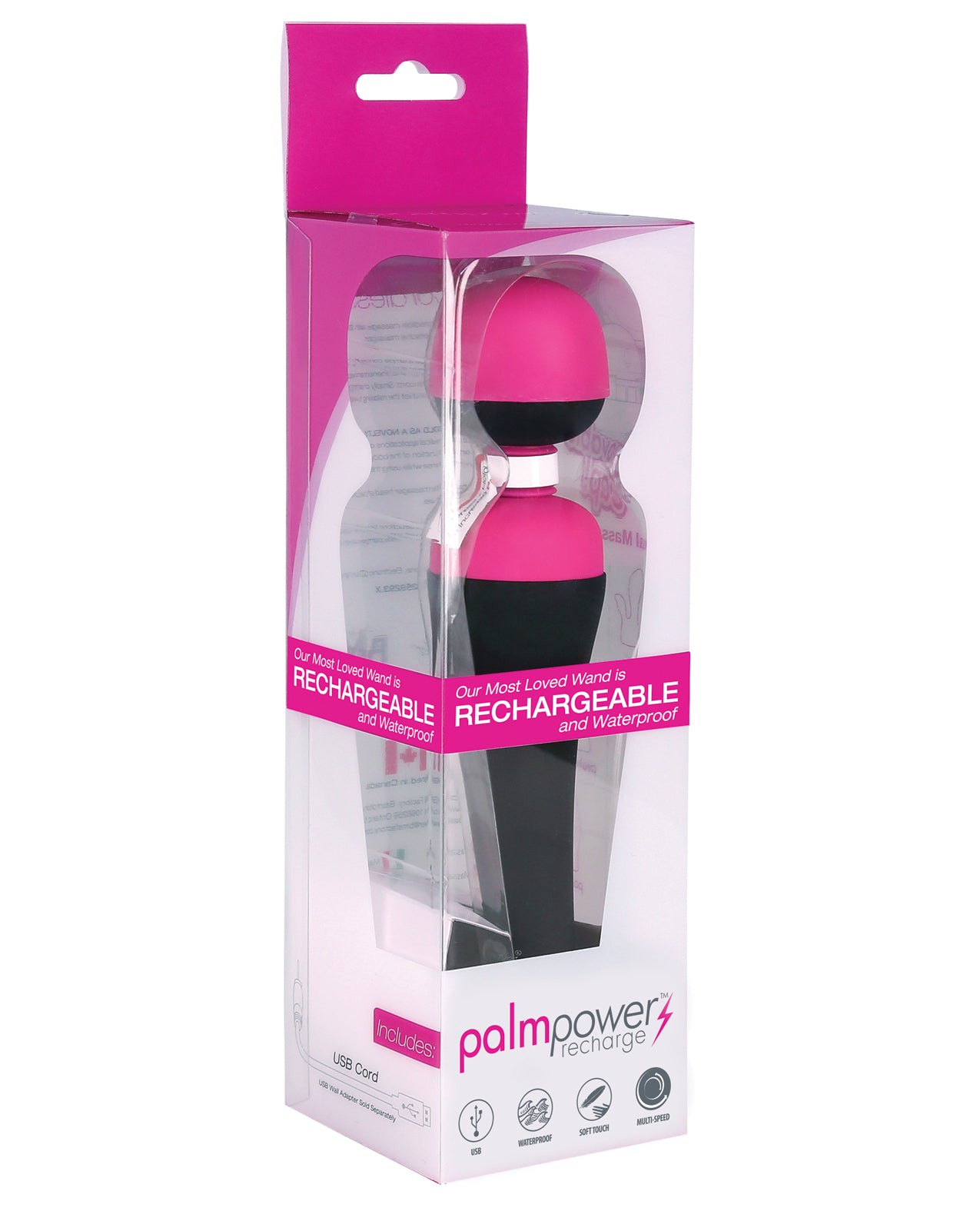 BMS Enterprises 30628 Palm Power Rechargeable Massager, Waterproof