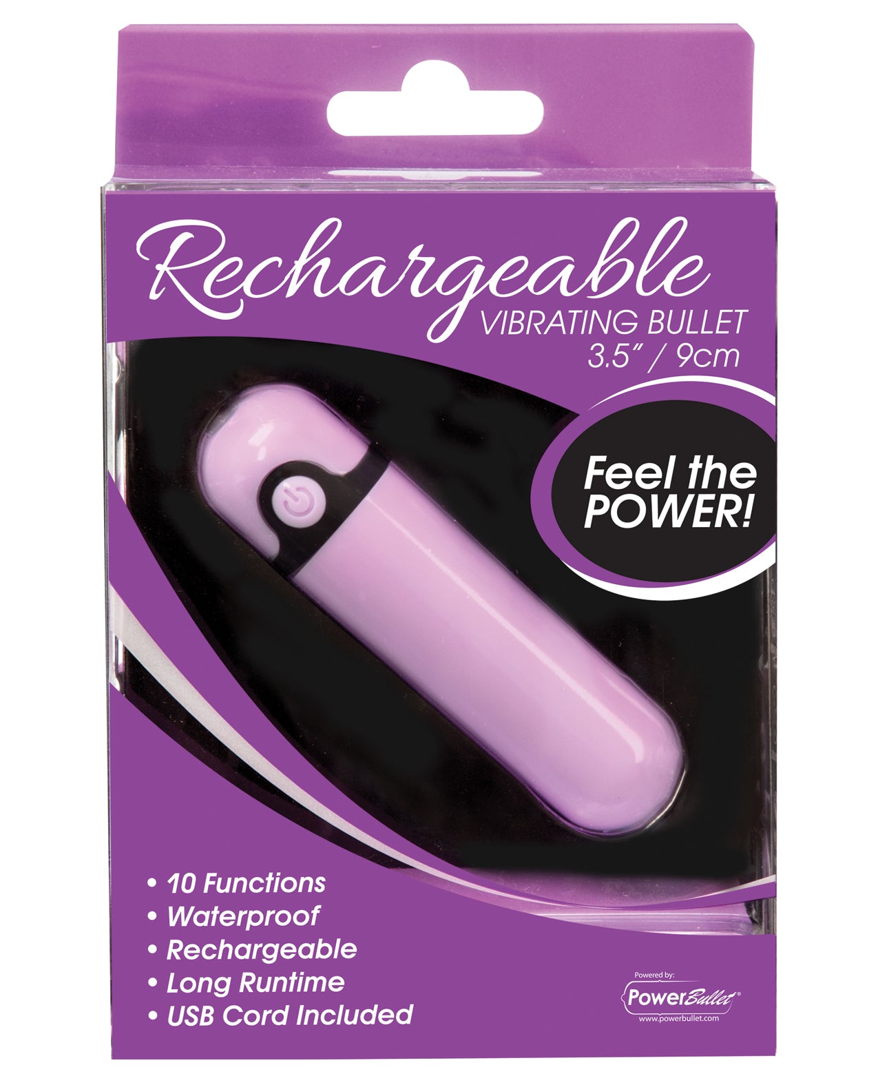B.M.S. Enterprises 5615-3 Rechargeable Vibrating Bullet, Purple, 10 Functions