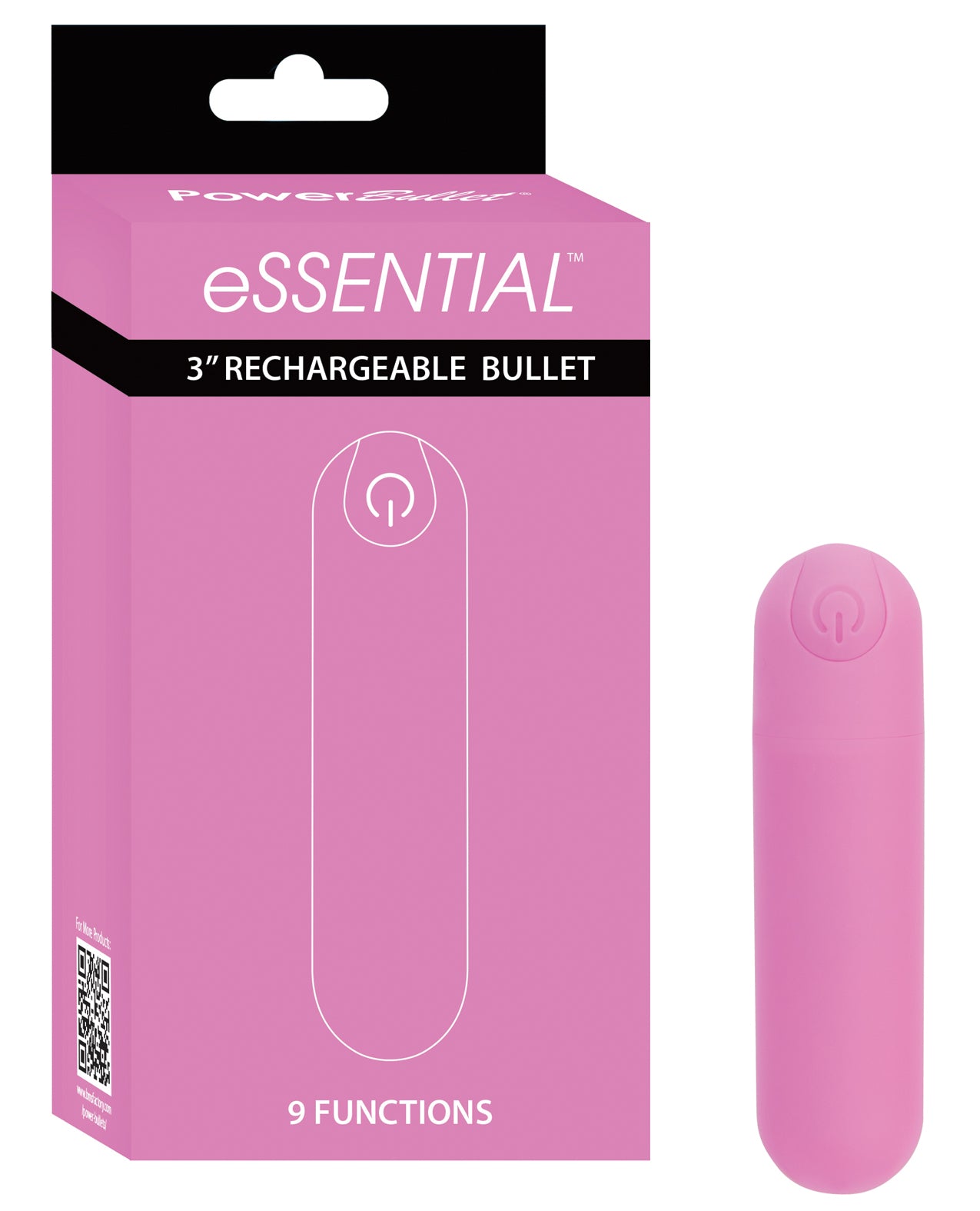 B.M.S. Enterprises 5716-3 Essential Bullet Vibrator, Pink, 9 Functions